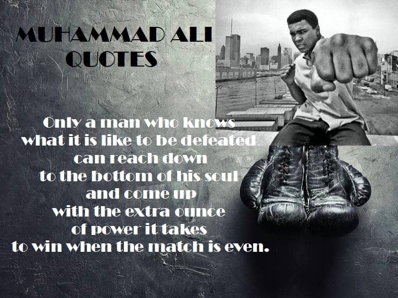 Mauhammad Ali quotes winning mantra